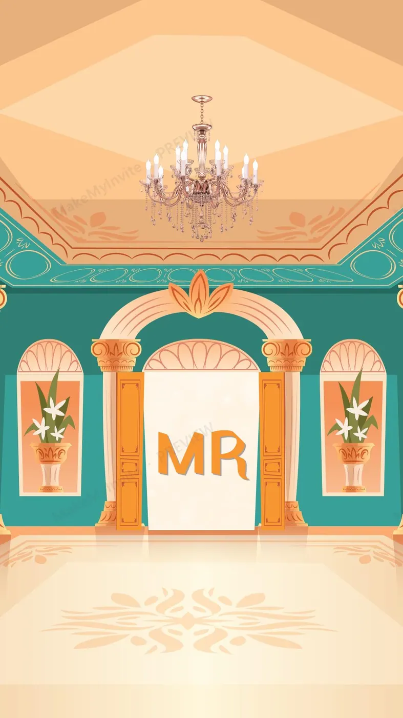 50Th Anniversary — Anniversary invitation design, Pan-Indian