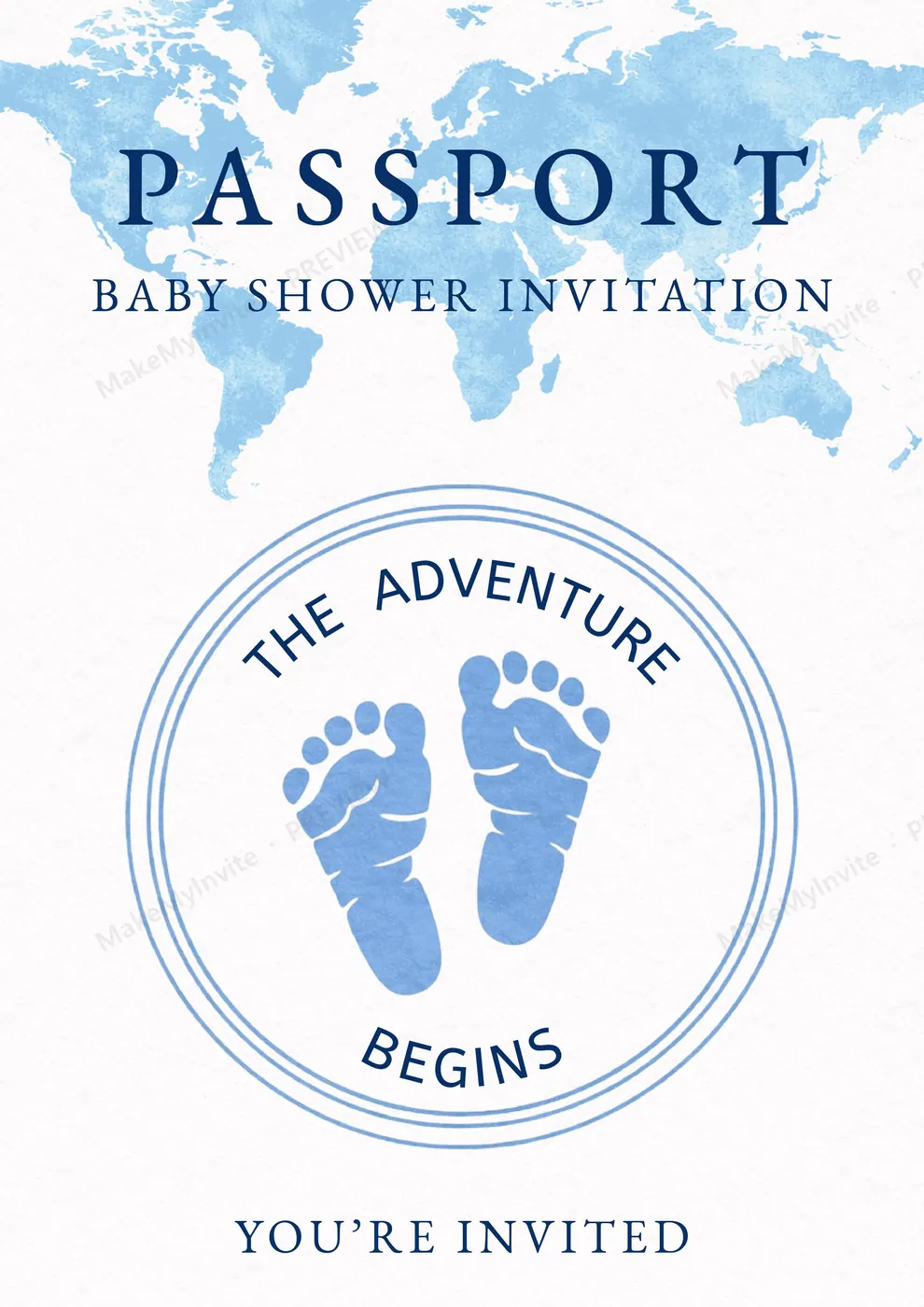 Passport — Baby shower invitation design, Pan-Indian