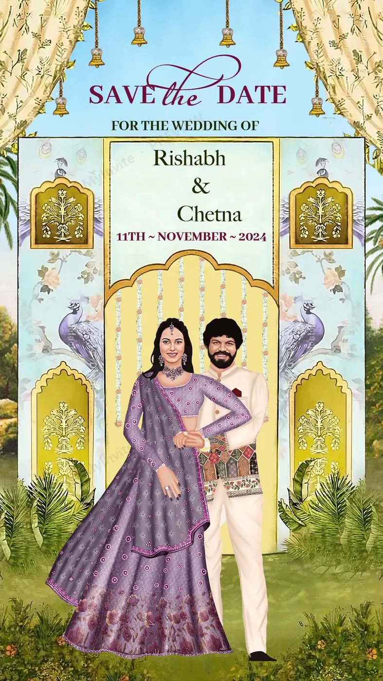 Best Save Date — Save the date invitation design, Pan-Indian