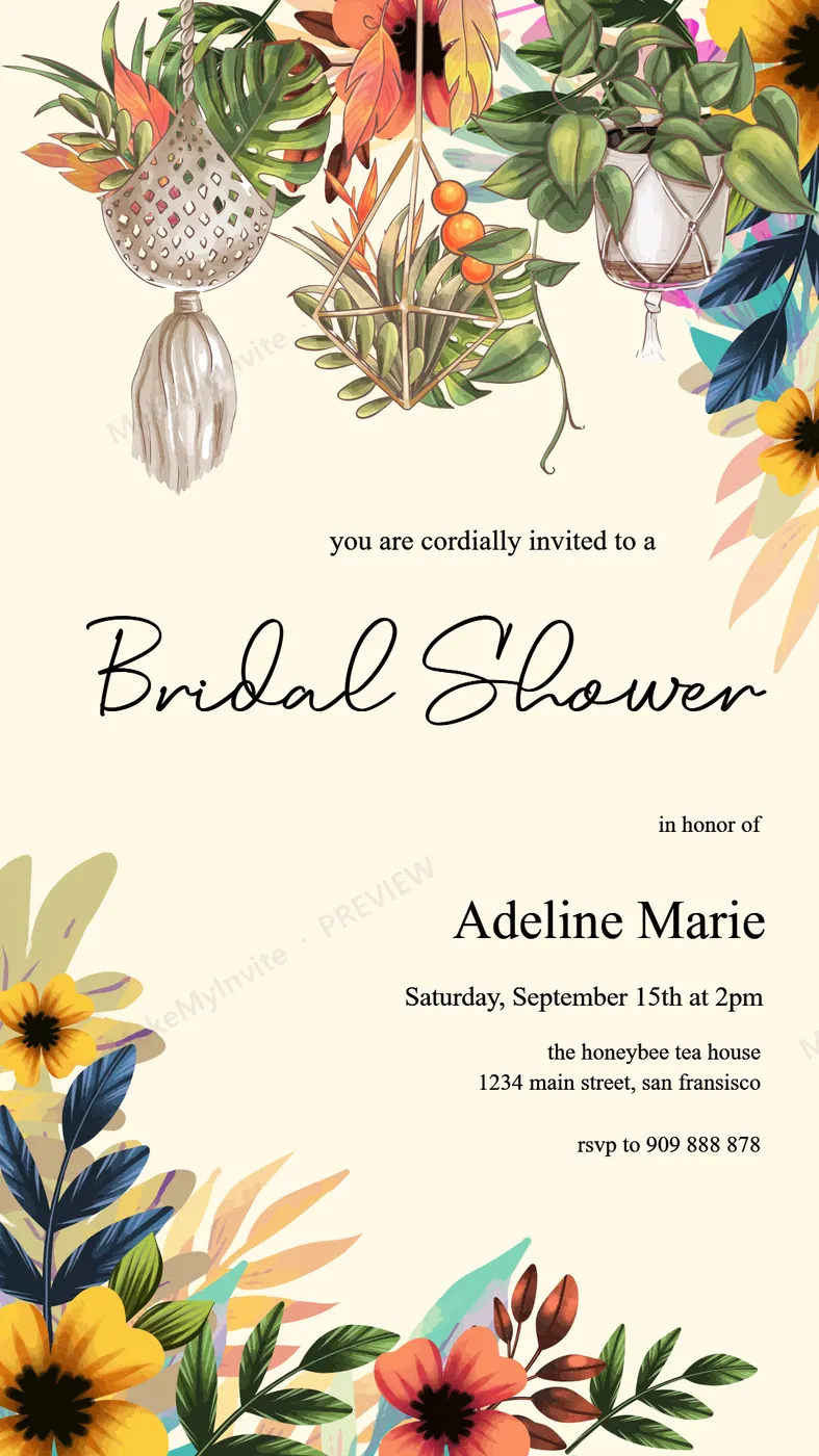 Bridal Shower Instagram II — Bridal shower invitation design, Pan-Indian