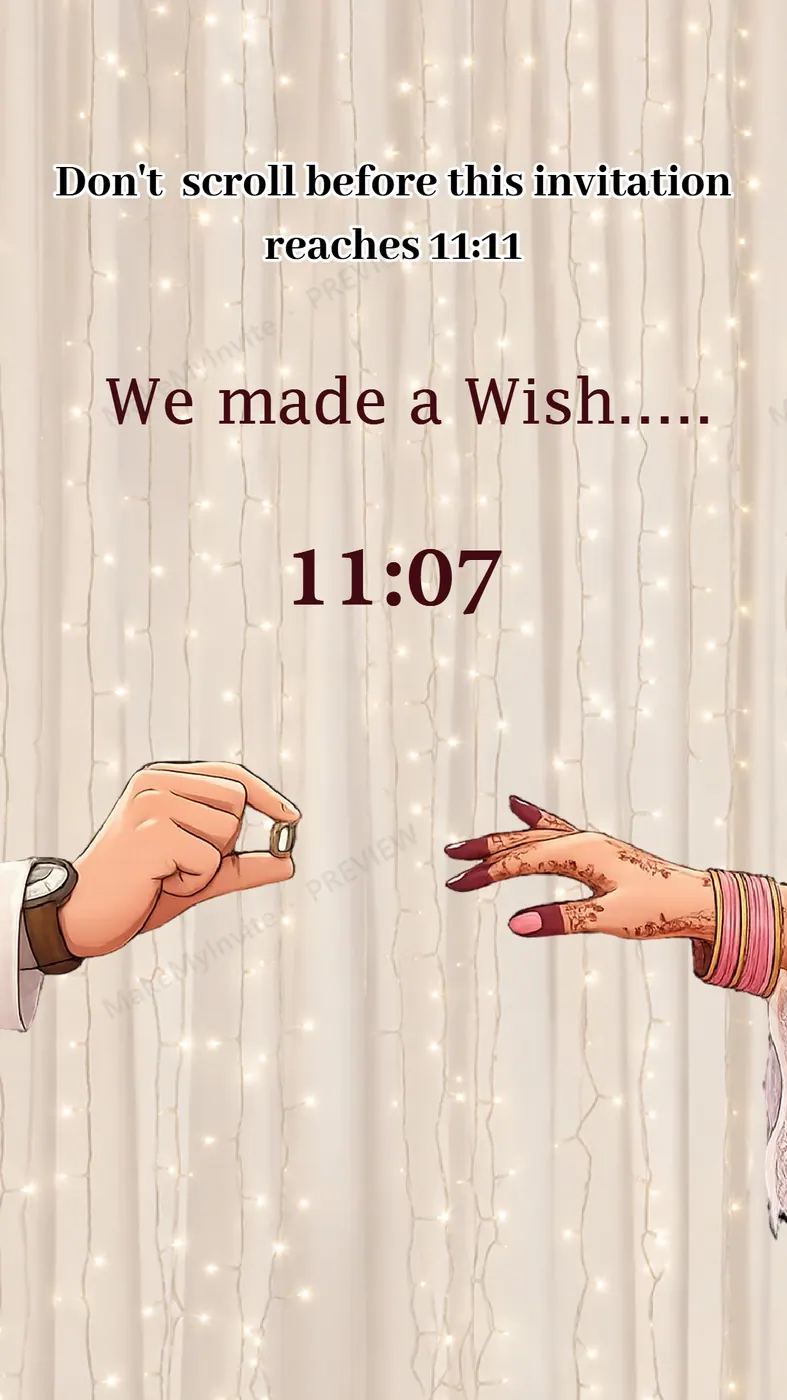 Eleven Eleven — Engagement invitation design, Pan-Indian