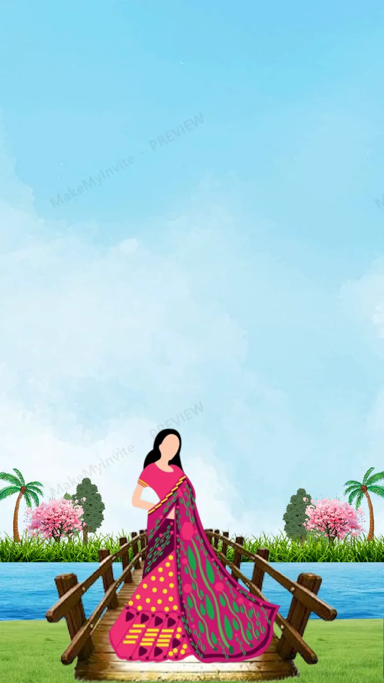 Half Saree Ceremony ( — Half saree invitation design, Pan-Indian