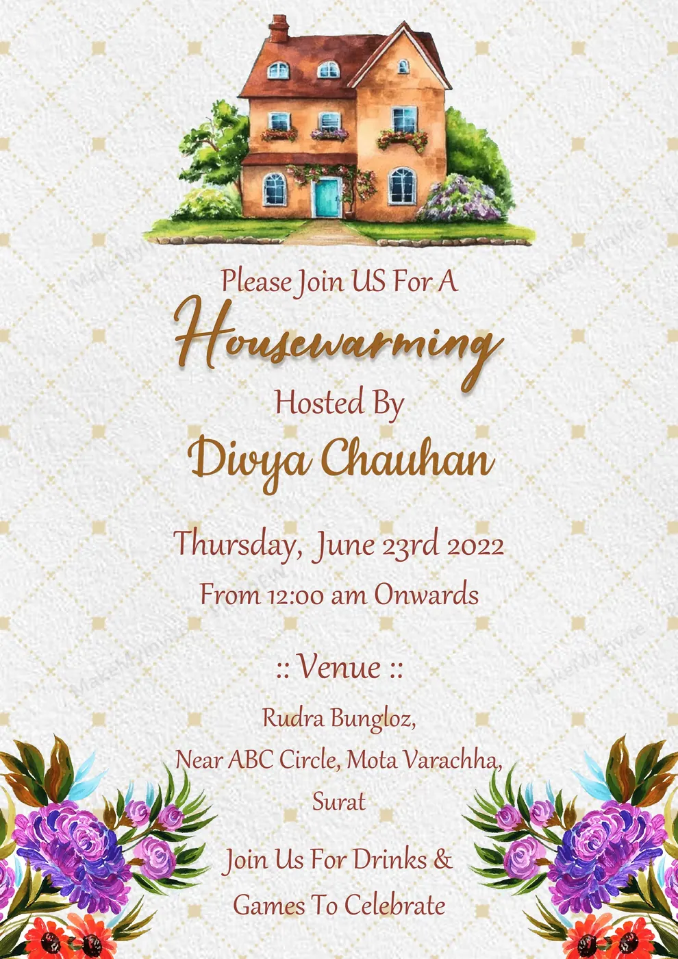 House Warming 2 — Griha pravesh invitation design, Pan-Indian