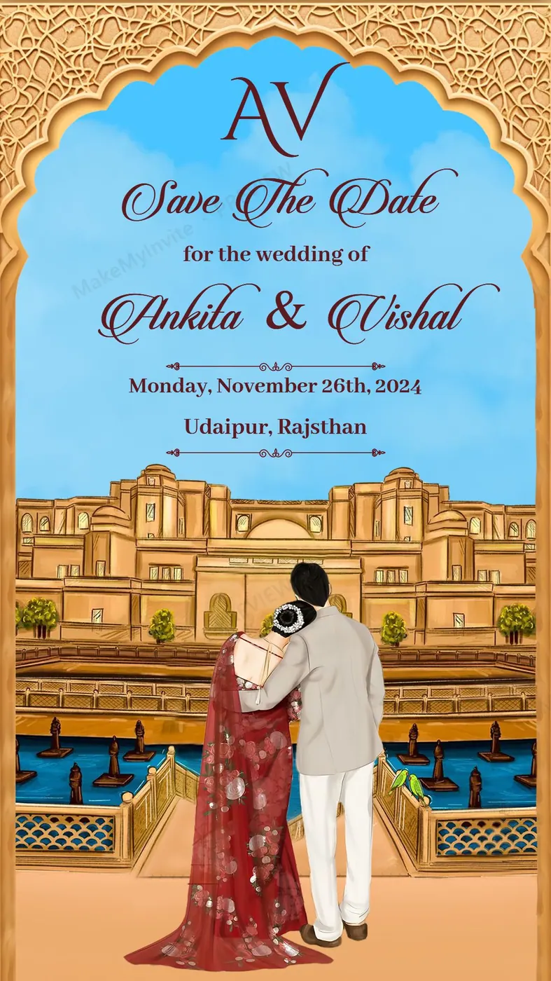 Royal Save Date — Save the date invitation design, Pan-Indian