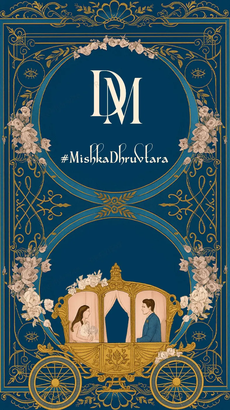 Reception English — Reception invitation design, Pan-Indian