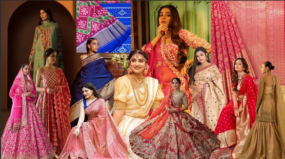 A group of women in different dresses

Description automatically generated