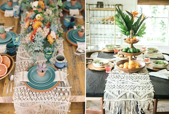 A table with plates and plates on it
Description automatically generated