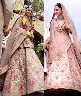 A collage of a person in a wedding dress
Description automatically generated